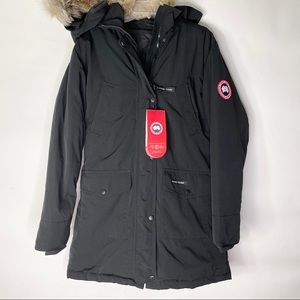 Canada Goose Parka Jacket Fur Trim Zip Up Hooded L